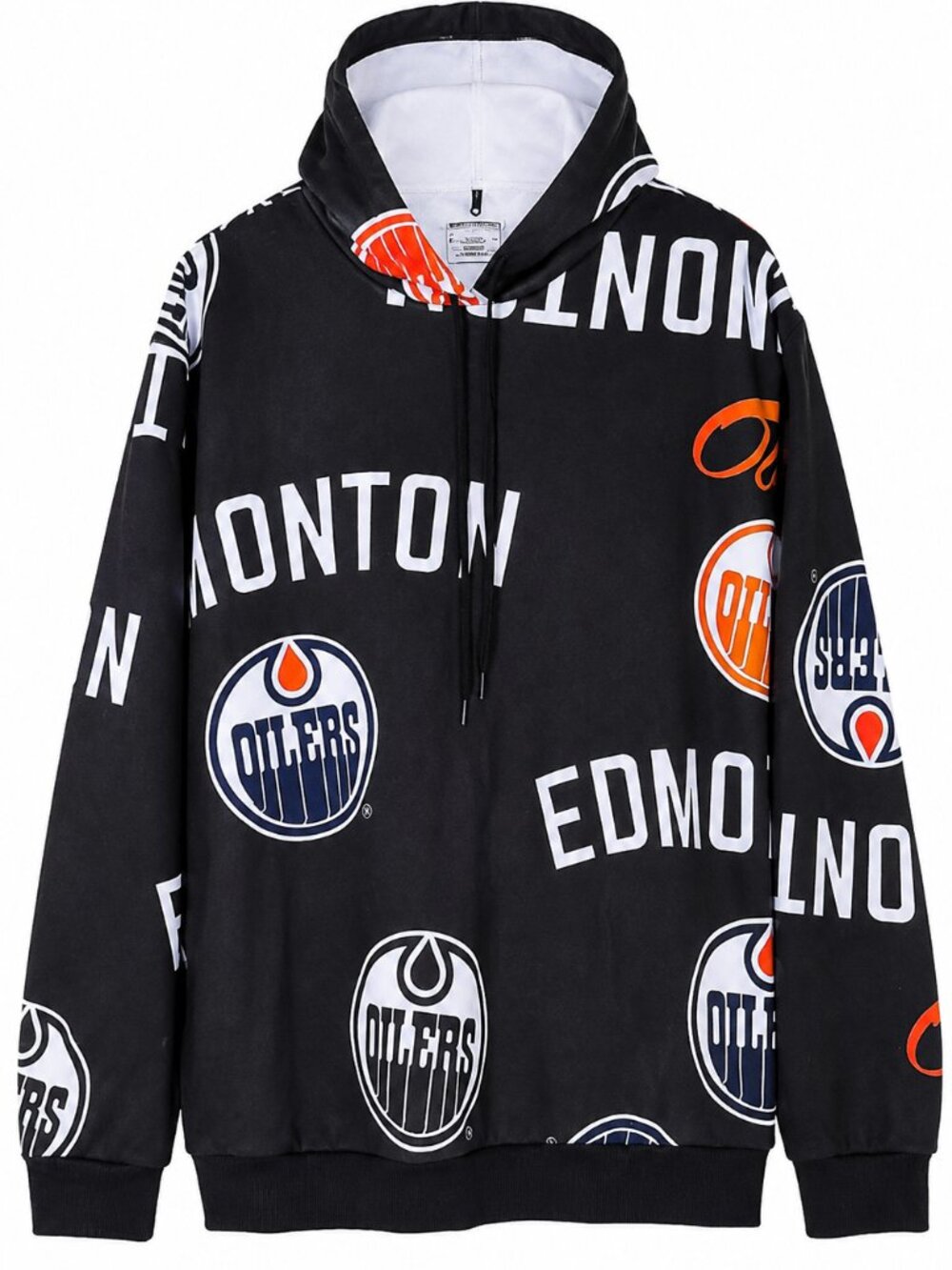 Edmonton Oilers NHL Men’s L All Over Print Pullover Hoodie Officially Licensed